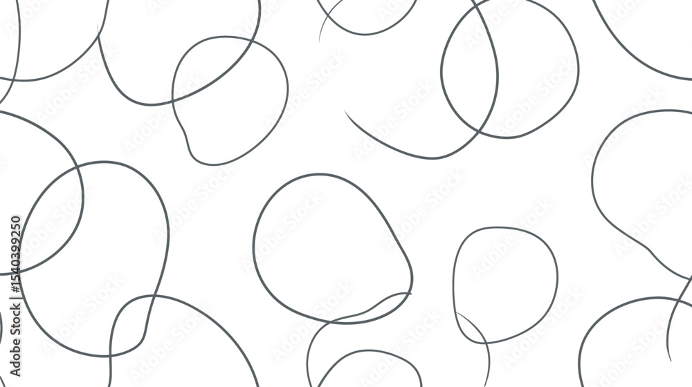 Poster abstract loops overlap casually forming modern pattern against simple backdrop
