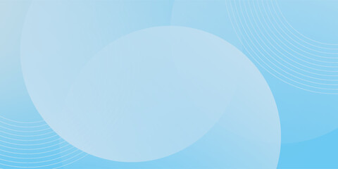 Abstract minimalist banner background, pastel colorful, blue and white gradations. Circle effect style geometric simple art