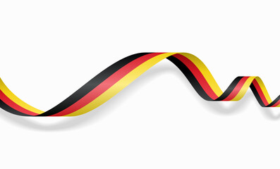 German flag wavy abstract background. Vector illustration.
