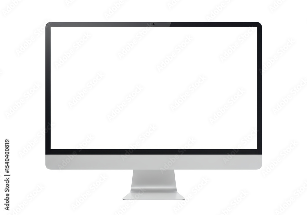 Aufkleber isolated computer monitor with blank screen
