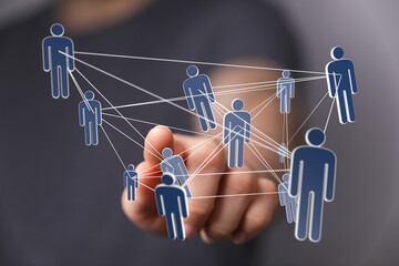 Visual representation of a global network, teamwork, and collaboration. Ideal for business,...