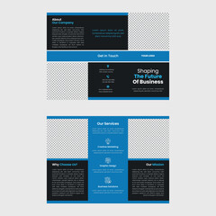 corporate tri fold business brochure design template