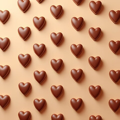 Obraz premium Chocolate Heart Pattern Design