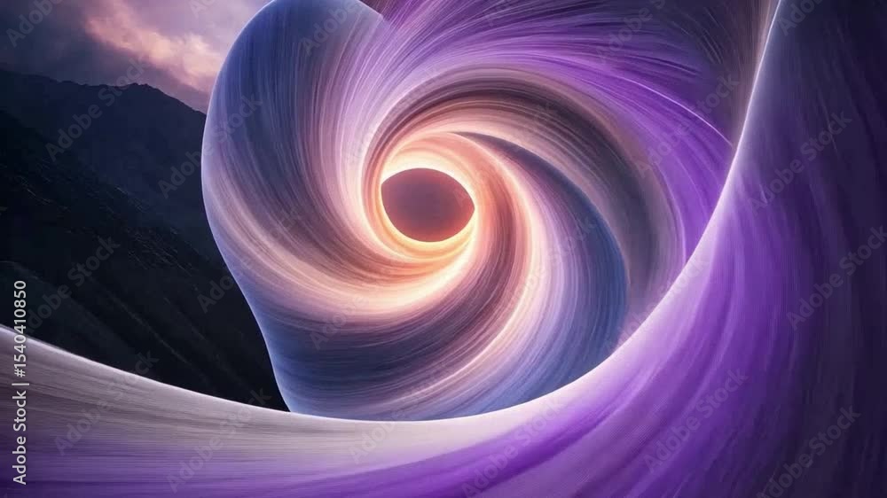 Poster swirling vortex of colors: an abstract visual representation of a swirling vortex, rendered in a pal