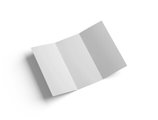 Trifold Brochure Mockup Transparent - Realistic Open & Closed Views