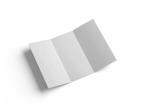 Trifold Brochure Mockup Transparent - Realistic Open & Closed Views