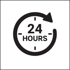 72 hours timer icon with loop arrow