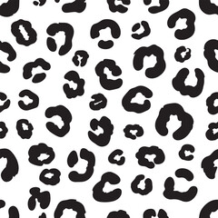 Leopard Spot Pattern Silhouette Vector – Wild Black Animal Texture Illustration