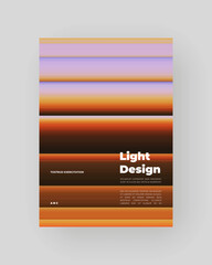 Abstract Posters Design. Vertical A4 format. Modern placard. Strict and discreet brochure. Stretched pixels effect, colorful stripes, speed gradient.