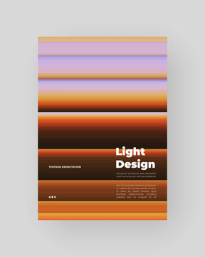 Abstract Posters Design. Vertical A4 format. Modern placard. Strict and discreet brochure. Stretched pixels effect, colorful stripes, speed gradient.