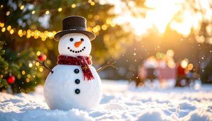 Festive Snowman Winter Wonderland.