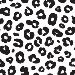 Leopard Spot Pattern Silhouette Vector – Wild Black Animal Texture Illustration