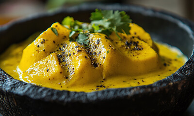 Mole Amarillo - A yellow mole from Oaxaca, made with hoja santa and chilhuacle chilies.