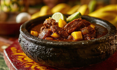 Mole Manchamanteles - "Tablecloth stainer" mole, made with fruits like pineapple and plantains.