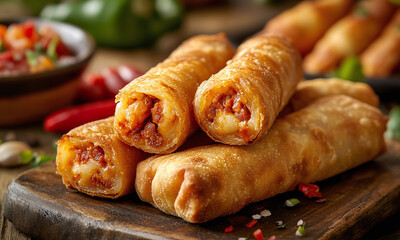 Molotes - Fried masa rolls stuffed with cheese, potatoes, or chorizo.