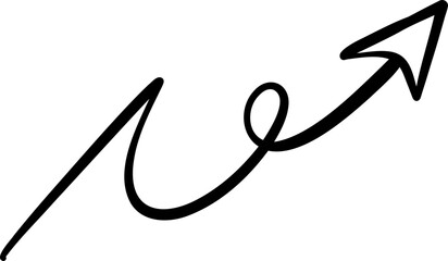 Freeform Looped Arrow With Forward S Curve Flow