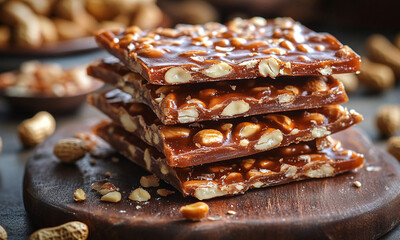Palanquetas - Peanut brittle, a crunchy and sweet snack.
