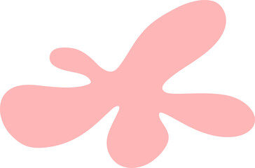 Freeform Pink Winglike Abstract Shape