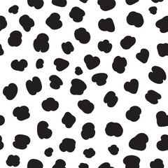 Leopard Spot Pattern Silhouette Vector – Wild Black Animal Texture Illustration