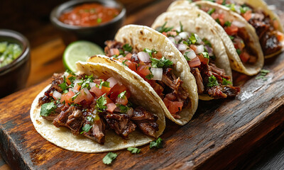Tacos de Costilla - Tacos filled with beef ribs, slow-cooked to perfection.