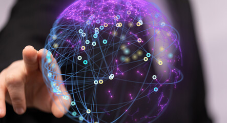 Abstract image of a global network connection, representing business technology and innovation.