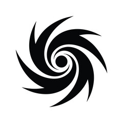 Swirling cyclone symbol tattoo idea Vector illustration