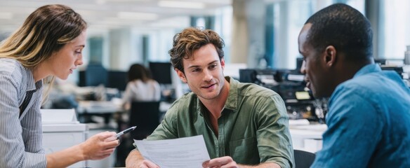 The professionals engaging in a collaborative meeting about project strategies and ideas.