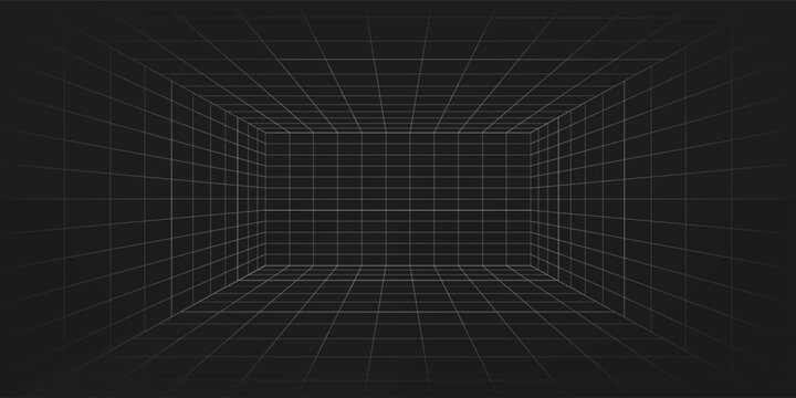 Illustration - Dance house, room. A dance floor, a wall, a palette of flowers. Vector. Multicolored light.