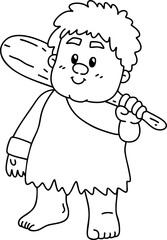 hand drawn stone age character
