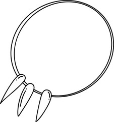 hand drawn ancient necklace