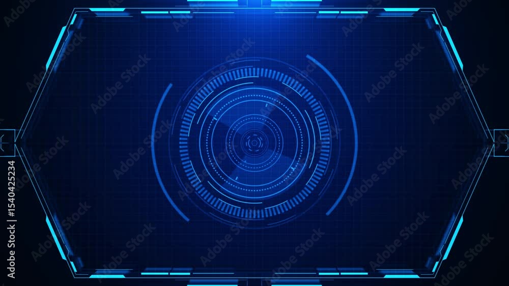 Poster digital hud futuristic motion graphic element cyber generated background. technology hologram frame 