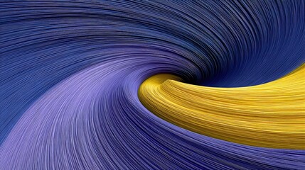 Abstract swirl of vibrant blue and yellow hues creating a dynamic visual flow, ideal for artistic backgrounds