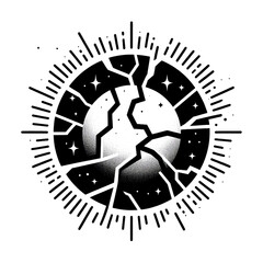 crack, black and white, image, vector, wallpaper