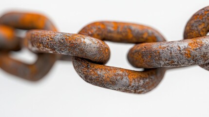 Fototapeta premium Rusty Chain Links Close Up Macro Photography