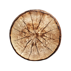 Fototapeta premium Cross Section of a Tree Trunk, Detailed Texture of Wood Grain