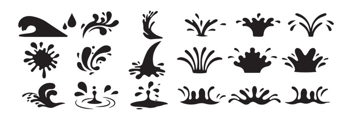 Realistic Water Splash Vector Illustration on Transparent Background. Victor illustration eps 10