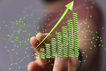 Visual representation of increasing profits and financial growth. Ideal for business, finance, and investment presentations.