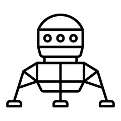 Lunar landing module or spaceship icon
