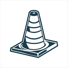 Isolated Agility Cone Vector Illustration Basketball Practice Cone A single agility cone