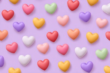 Background of colorful hearts