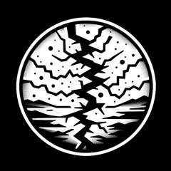 crack, black and white, image, vector, wallpaper