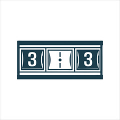 Minimalist Basketball Shot Clock Illustration Basketball Shot Clock A minimal shot clock design