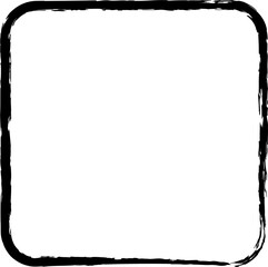 Rounded square brush strokes. Grunge design frames