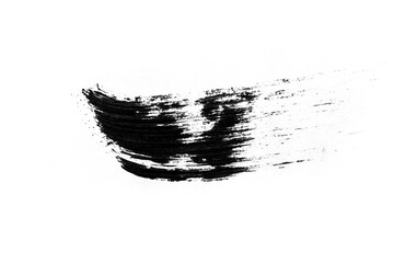 Black Paint Brush Stroke Design Element, Transparent Background