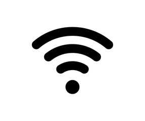 Wifi wireless internet signal flat icon for apps
