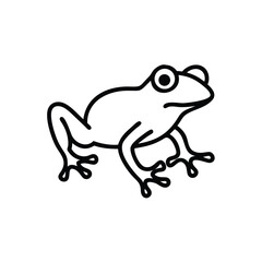 Hand drawn cute cartoon frog amphibian illustration