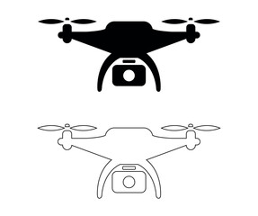 Vector drone icon black design
