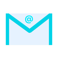 Email icon sky and offwhite color
