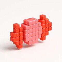 Colorful pixelated candy illustration.