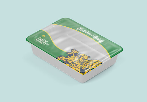 Plastic Food Tray Mockup